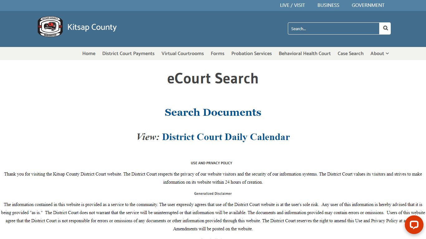 ecourtSearch - Kitsap County, Washington